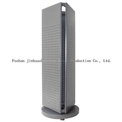 Stable L400mm W400mm ชั้นยืน Pegboard Spinner Rack 3 ด้าน