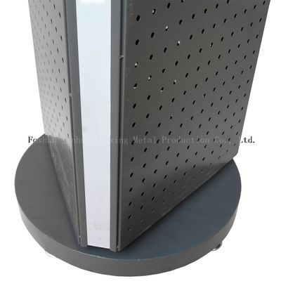 Stable L400mm W400mm ชั้นยืน Pegboard Spinner Rack 3 ด้าน