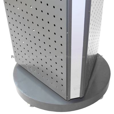 Stable L400mm W400mm ชั้นยืน Pegboard Spinner Rack 3 ด้าน