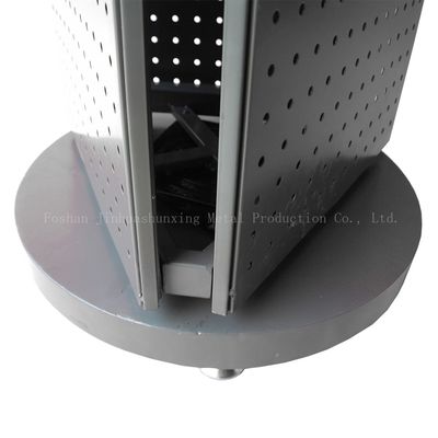 Stable L400mm W400mm ชั้นยืน Pegboard Spinner Rack 3 ด้าน
