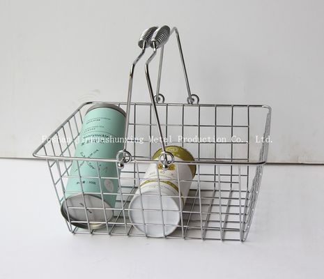 135mm ความสูง 285mm Modern Farmhouse Décor 's Market-Style Wire Basket for Bathroom,kicthen with handles,cloth bag
