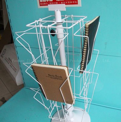 H650mm L200mm Rotating Greeting Card Display, Rotating Magazine Stand สำหรับหนังสือ