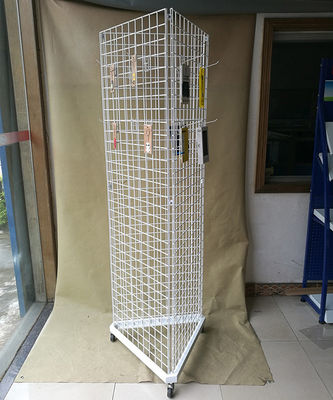 ชั้นเก็บอุปกรณ์กีฬา L650mm H1828mm สามด้านพร้อมล้อเลื่อน