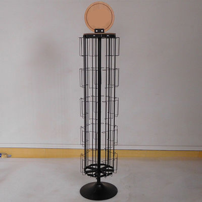L350mm H1600mm Spinning Display Rack, แท่นวางการ์ดแบบหมุนได้พร้อมกระจกเงา