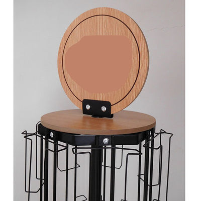 L350mm H1600mm Spinning Display Rack, แท่นวางการ์ดแบบหมุนได้พร้อมกระจกเงา
