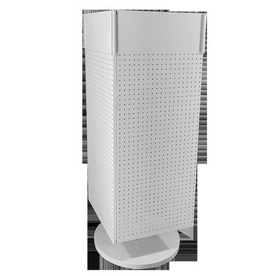 H1440mm W540mm Pegboard Display Rack, Countertop Pegboard Spinner Rack สี่ด้าน