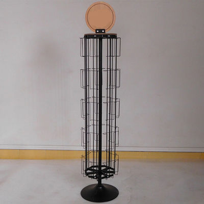 L1680mm W350mm ขาตั้งจอแสดงผลแบบหมุนได้, โลหะแสดงโปสการ์ดหมุนได้