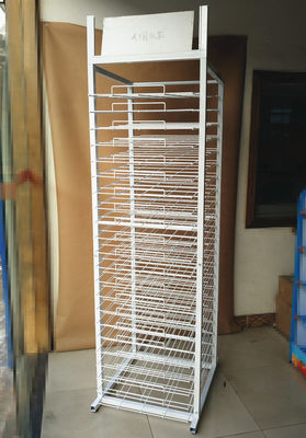 ชั้นวางกระดาษโบรชัวร์ RAL Color Supermarket Display Racks ความจุ 40 กก