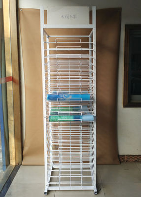 ชั้นวางกระดาษโบรชัวร์ RAL Color Supermarket Display Racks ความจุ 40 กก
