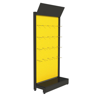 ODM ซูเปอร์มาร์เก็ตชั้นวางจอแสดงผลร้านค้าขายปลีกโลหะ Pegboard torage อุปกรณ์เสริมเครื่องมือ Stand