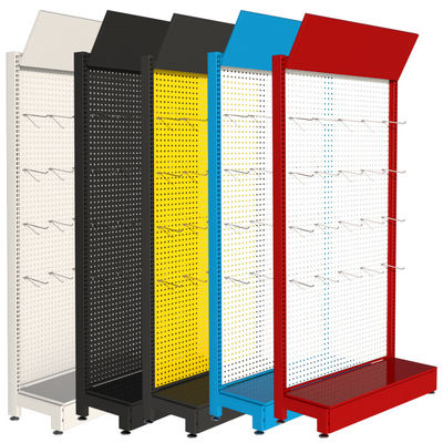 ODM ซูเปอร์มาร์เก็ตชั้นวางจอแสดงผลร้านค้าขายปลีกโลหะ Pegboard torage อุปกรณ์เสริมเครื่องมือ Stand