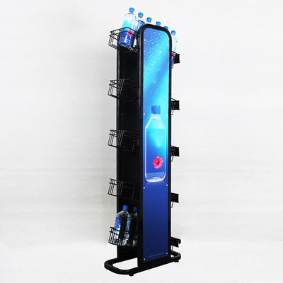 ชั้นวางขวดน้ำแร่ 5 ชั้นพร้อมโลโก้โลหะ 240W * 500L * 1450mmH