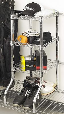 TUV Golf Equipment Organizer ชั้นวางลวดเหล็กสำหรับงานหนัก