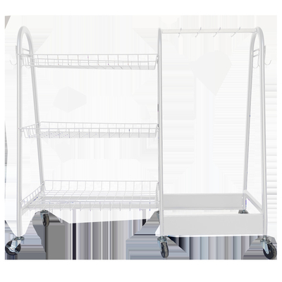 Metal Garage Ball Rack โรลลิ่งสอุปกรณ์จัดเก็บอุปกรณ์กีฬาพร้อมกระเช้า