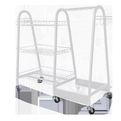 Metal Garage Ball Rack โรลลิ่งสอุปกรณ์จัดเก็บอุปกรณ์กีฬาพร้อมกระเช้า
