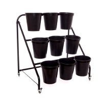 OEM งานแต่งงานหน้าแรกสวนดอกไม้ 3 ชั้นยืนแสดงกระถางดอกไม้Shelf